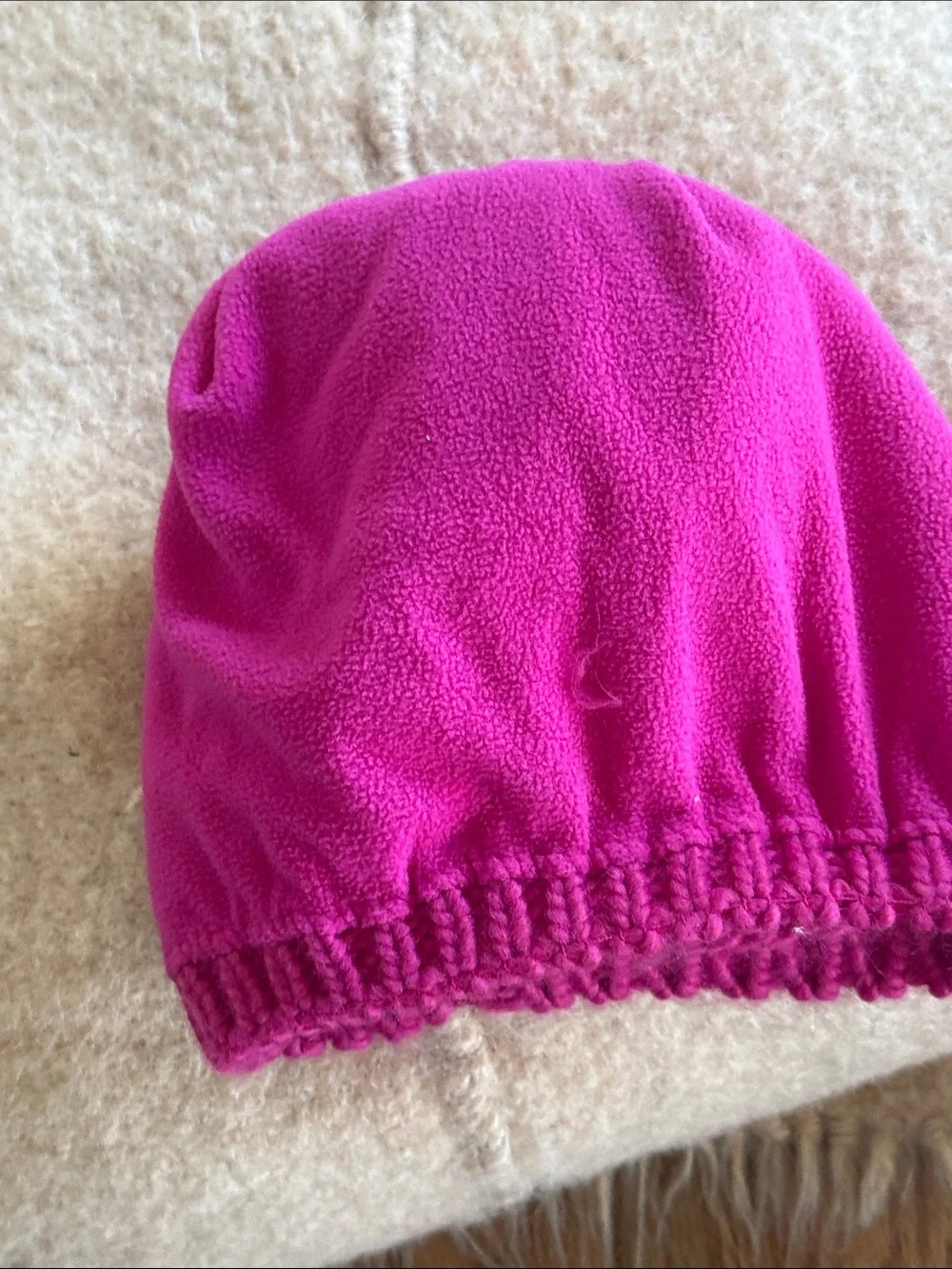 Old Navy Hot Pink Pom-Pom Knit Beanie